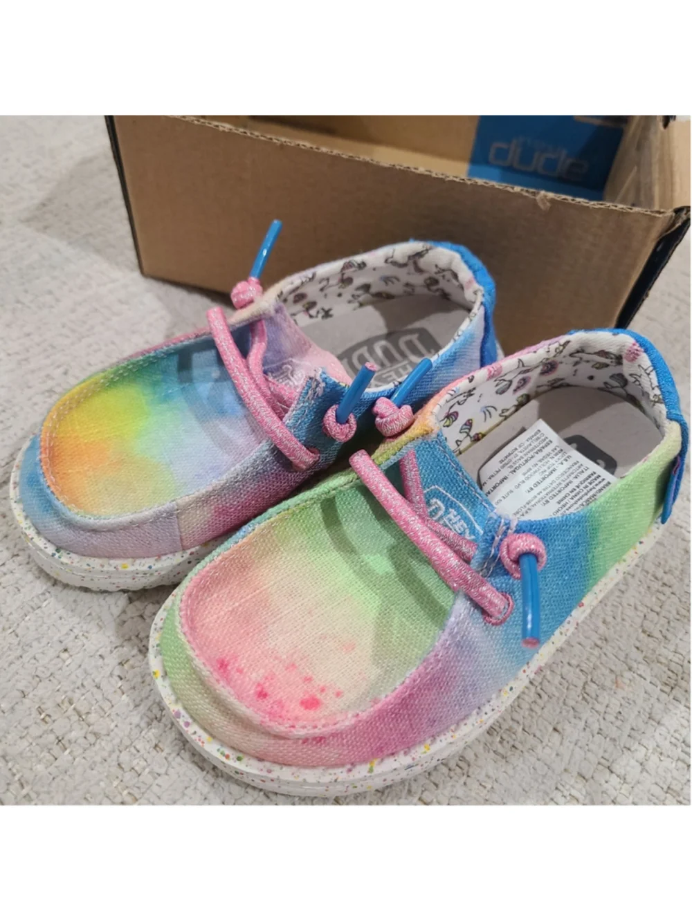 NEW Hey Dude Girls Toddler K7 Wendy Dreamer Magic Casual Shoes Multicolor - Picture 4 of 10